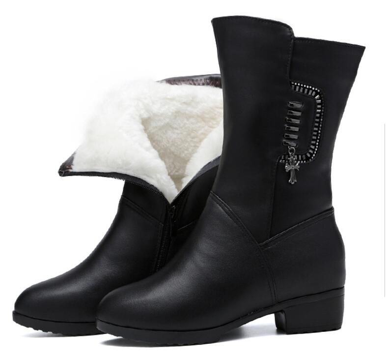 wool and leather boots