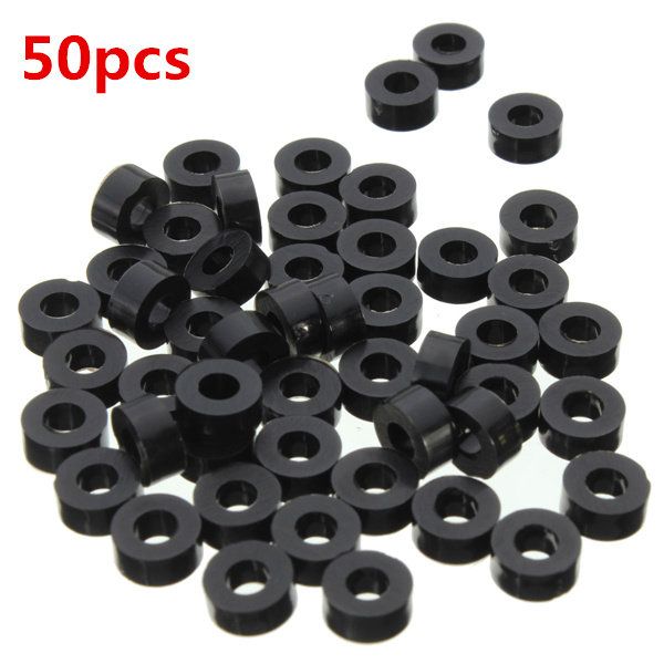 10x espaciadores plastico M6 arandela espaciadora redonda negra nylon Tornillos