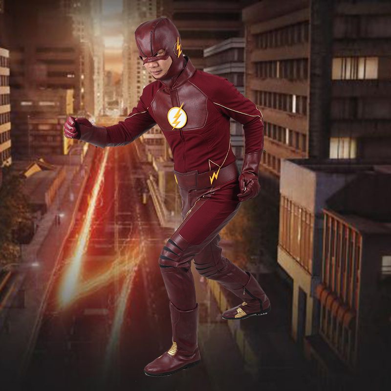 The Flash Season 2 Barry Allen Outfits Uniform Props Halloween Cosplay Costume