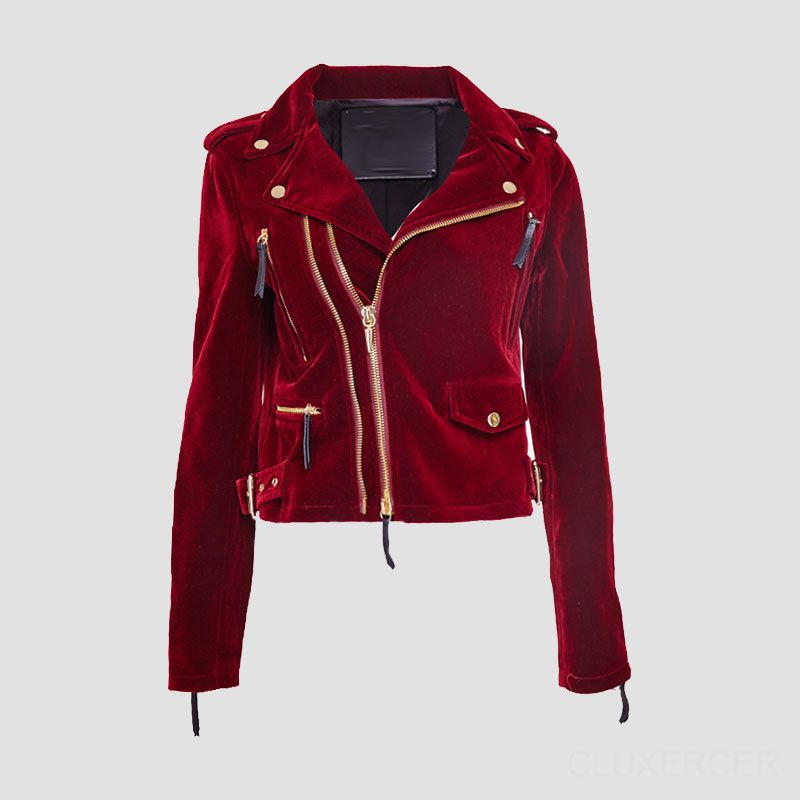 red short jacket womens