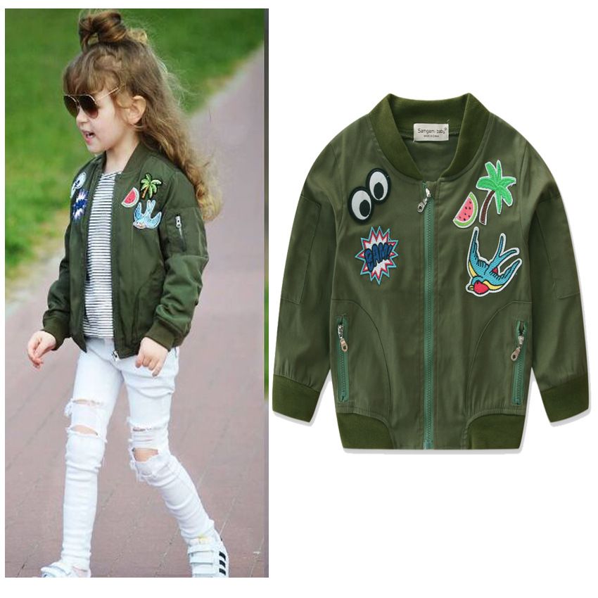 2018 Spring Autumn Ins Baby Girls Jacket Kids Long Sleeveled