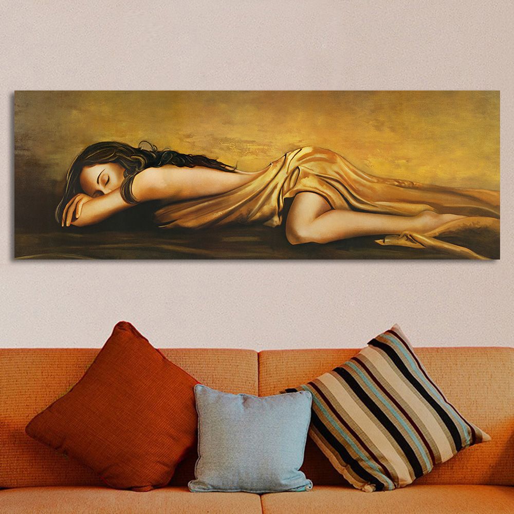 2020 Wall Canvas Art The Sleeping Woman Pictures For Living Room
