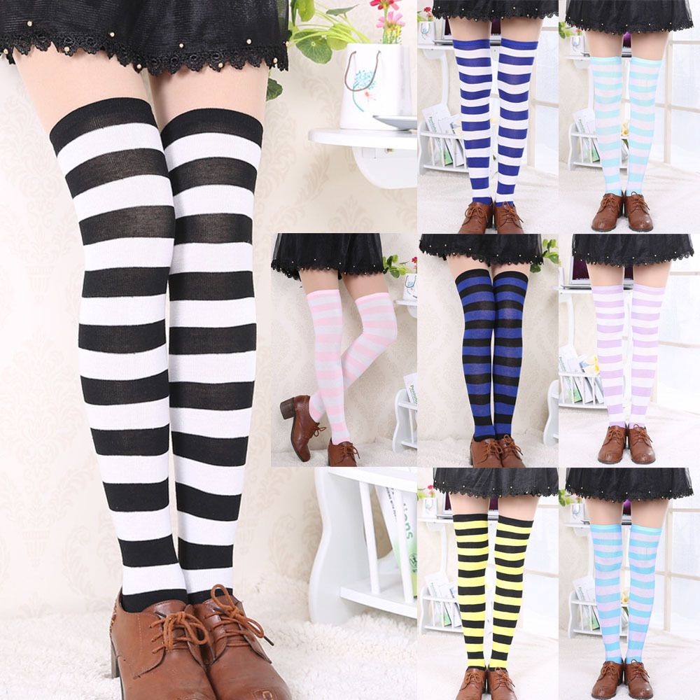 Womens//Girls Black And White Butterflies Casual Socks Yoga Socks Over The Knee High Socks 23.6