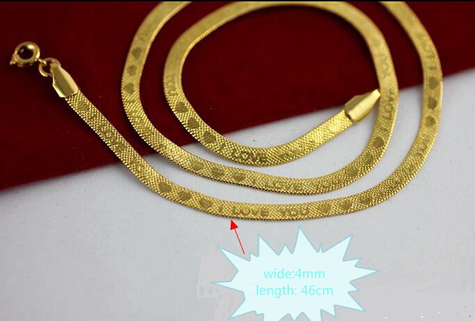 genuine 24K gold necklace chain 