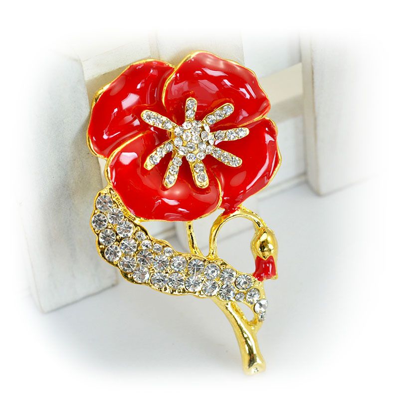 large red brooch