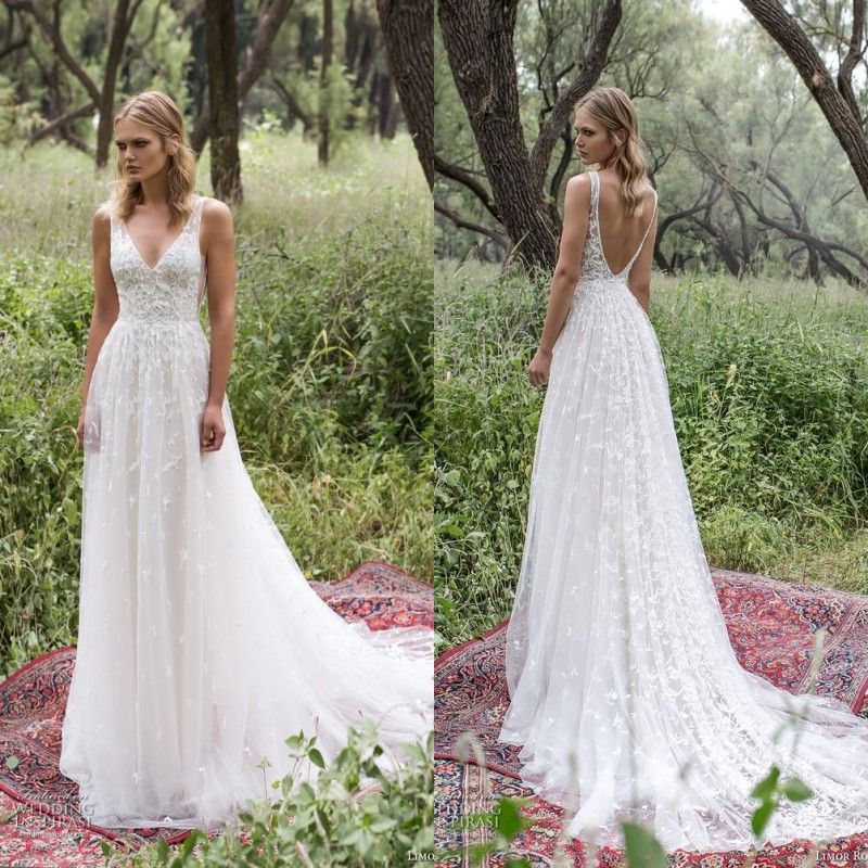 Discount 2019 New Country Style Wedding Dresses Sexy V Neck