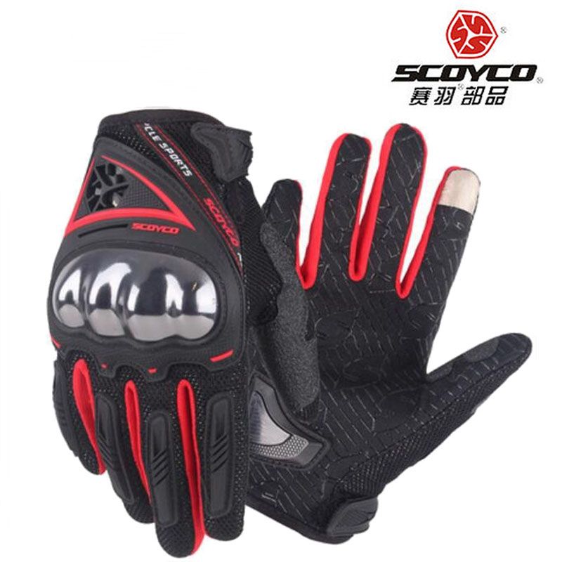 2017 Summer New SCOYCO motorcycle gloves motorbike rider glove with Soft shell anti throwing Ventilation can Touch screen MC44