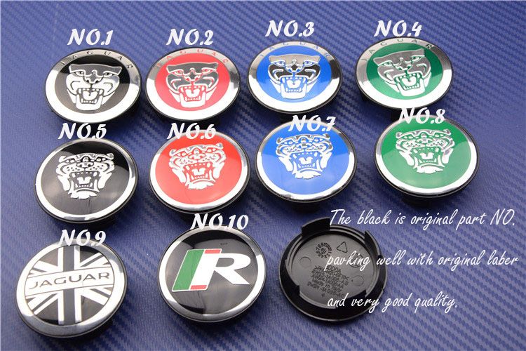 4 New Jaguar S Type X Type XJ8 XK8 XKR Wheel Center Cap Black