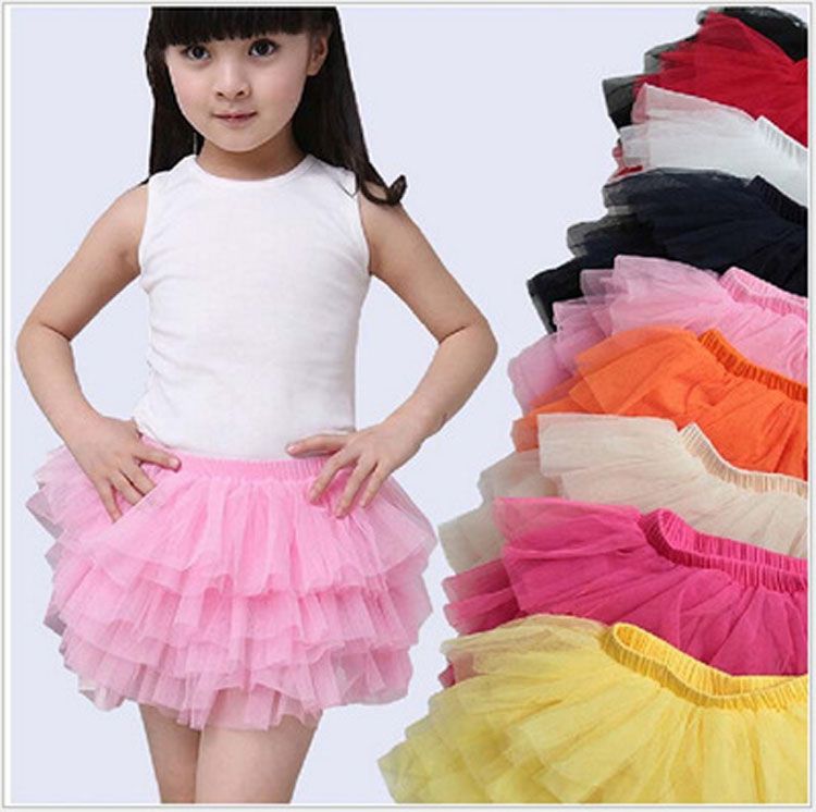 2021 Baby Girl Dance Tutu Skirt Children Tulle Tutus Layered Skirt