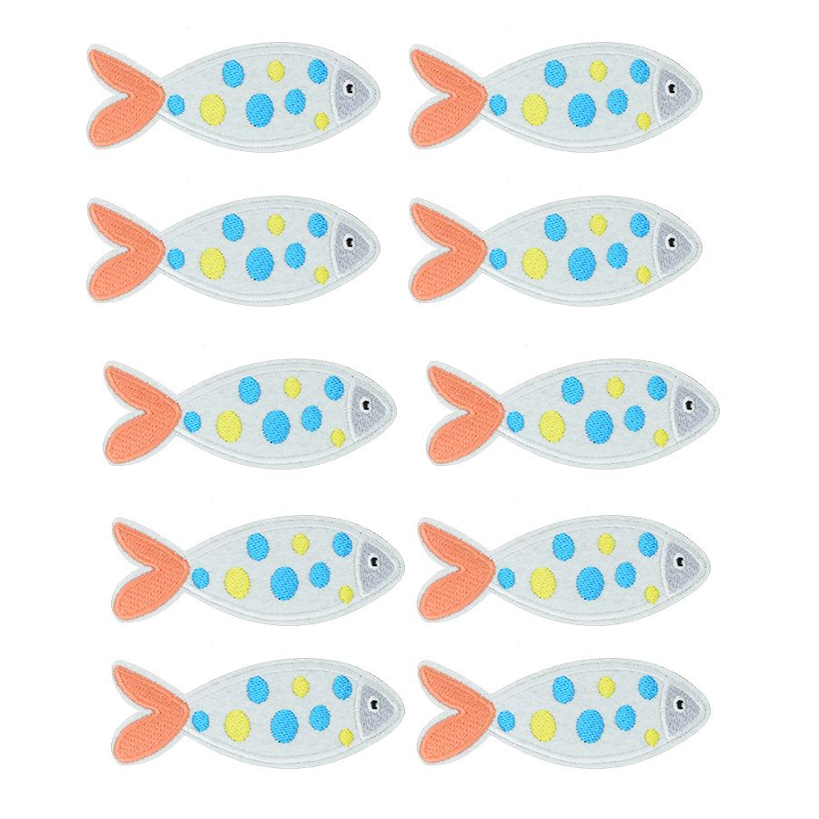 Fish Animal Embroidered Embroidery Clothing Stickers Sew On Patches Applique