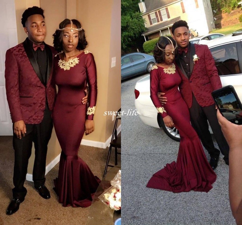 burgundy and gold prom