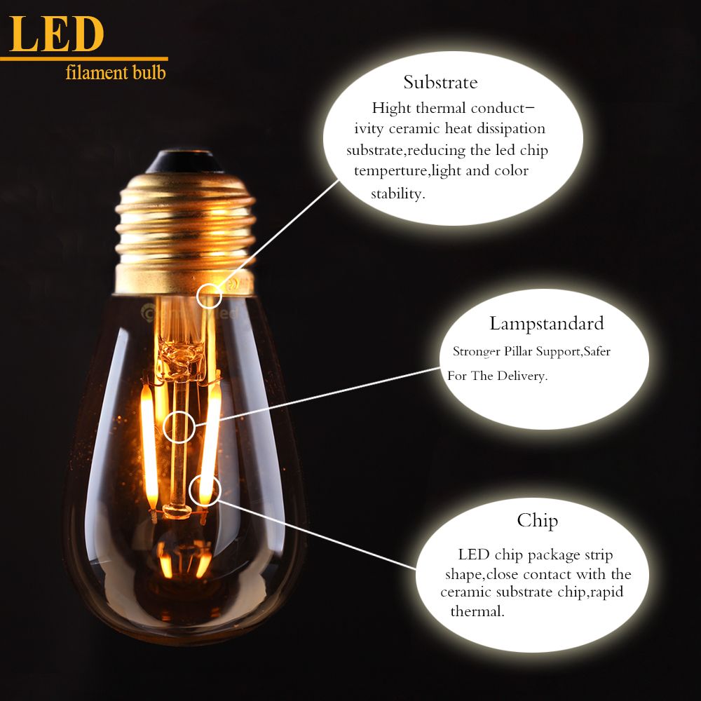 Großhandel Braunglas St45 Led Glühlampe Edison Perle Lampe 1w 2200k E26 E27 Dekorative Pendelleuchte Dimmbare Von Centurylight 3111 Auf