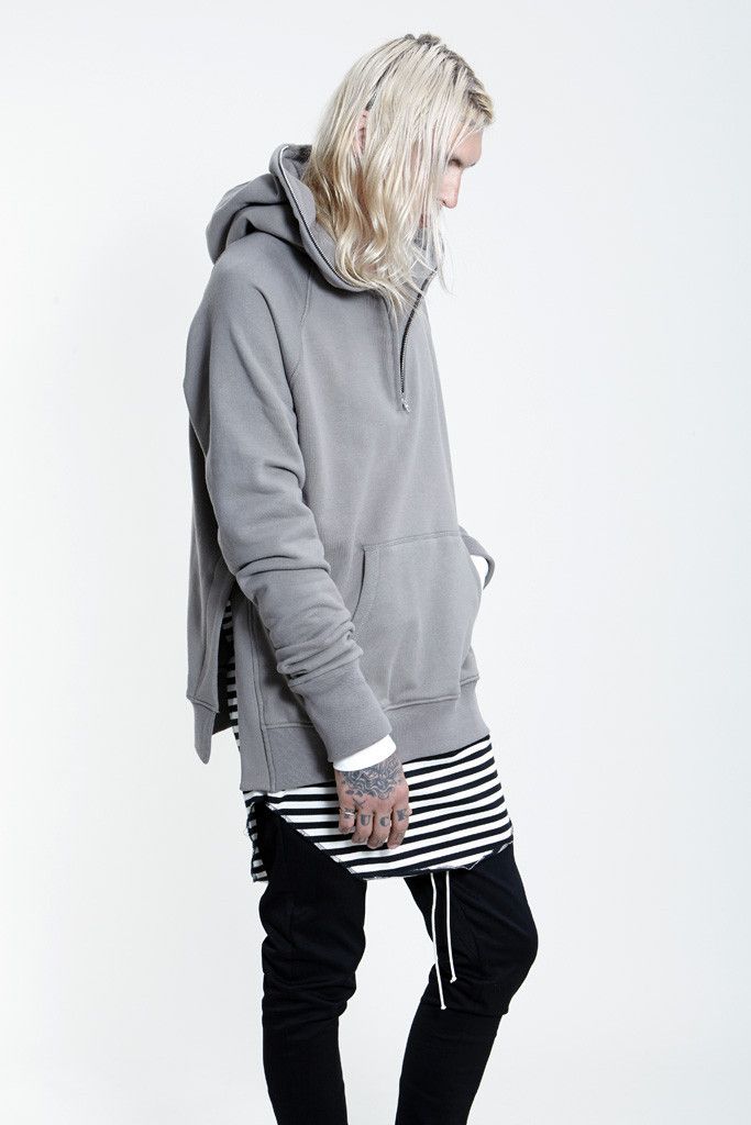 Side Split Brand Mens Oversized Hoodies 