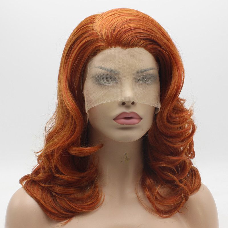 Iwona Hair Wavy Shoulder Length Blonde Red Mix Wig 19 144 3100