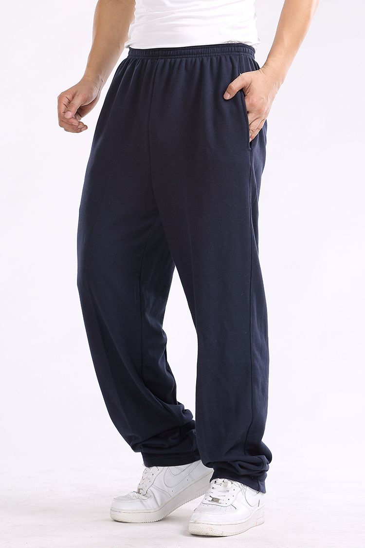 Hombres recortados 4XL 5XL 6XL 7XL pantalones de chándal joggers gris oscuro pantalones de