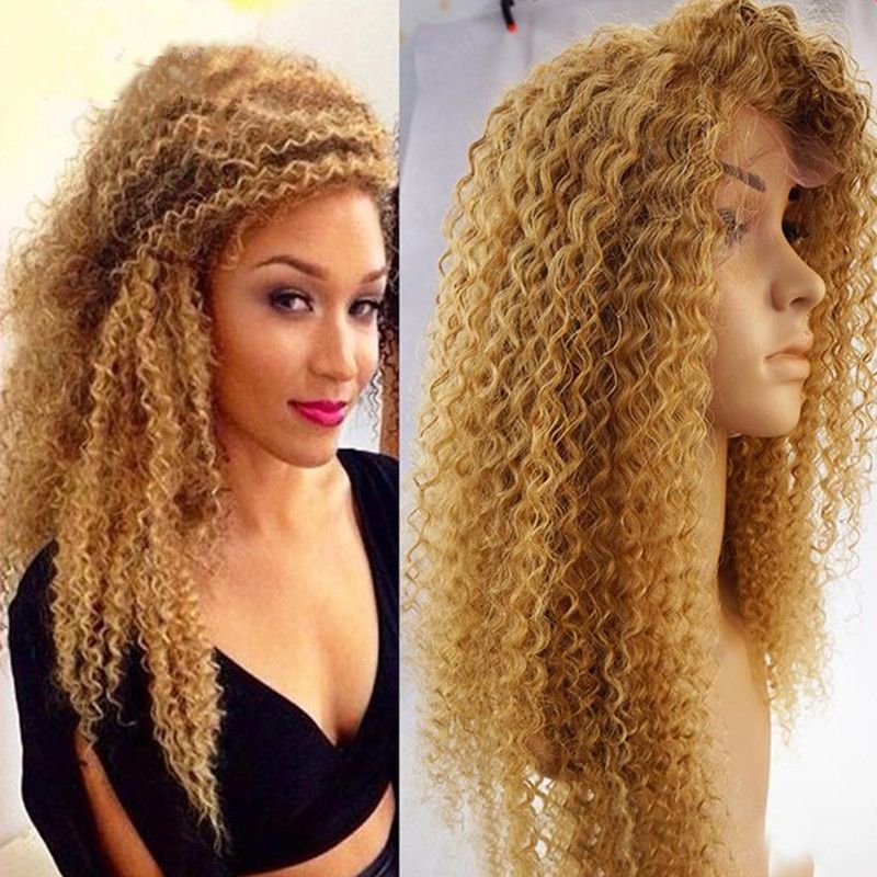 Honey Blonde Brazilian Full Lace Human Hair Wigs For Black Women