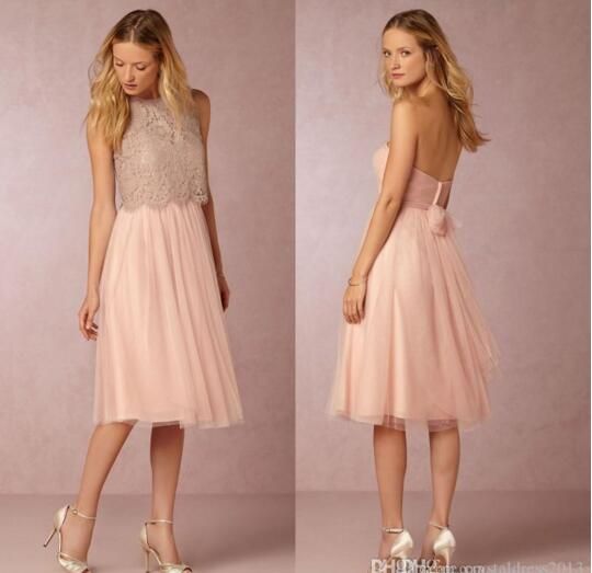 blush pink cocktail dress