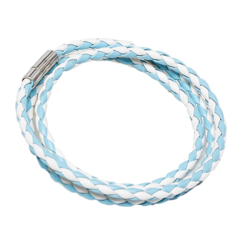 2016 Fashion Interlaced Cuff Bangle Wristband Mens Leather Bracelet Wholesale In For Men And