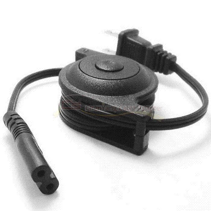 2020 USA Plug Power Supply Retractable Cable 2 Prong 2 Outlets Laptop Cord IEC320 C7 CA004 Cord