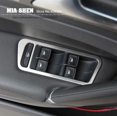 Stainless Steel Window Lifter Switch Cover Car Accessories For Vw Volkswagen Golf 7 Mk7 2013 2014 2015 Best Affordable Car Interior Best Auto