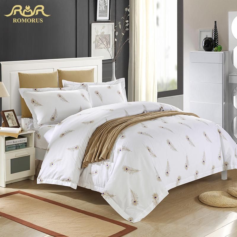 Wholesale Luxury White Hotel Duvet Cover Set Quality King Queen