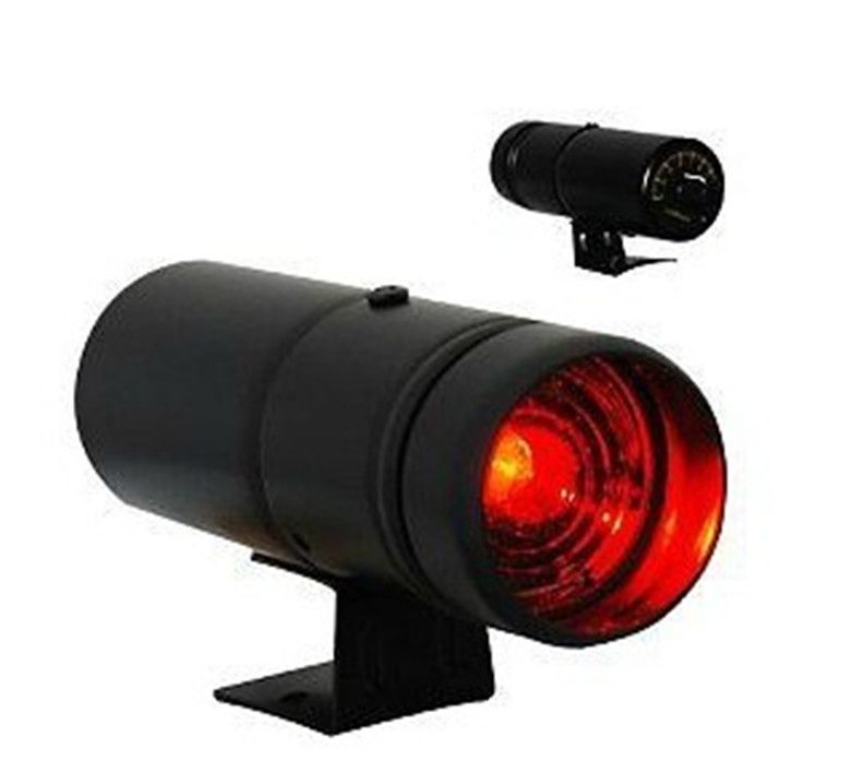 Black Adjustable Tachometer RPM Tacho Gauge Shift Light Lamp Red LED