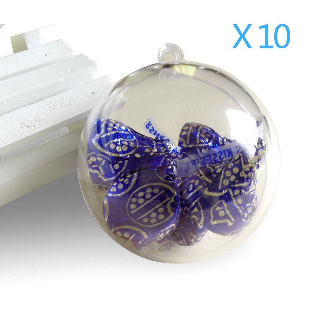 Uten Bolas de Navidad Bola de Pl/ástico Rellenable Bolas de Bricolaje para Fiestas Bodas 20 pcs 8cm