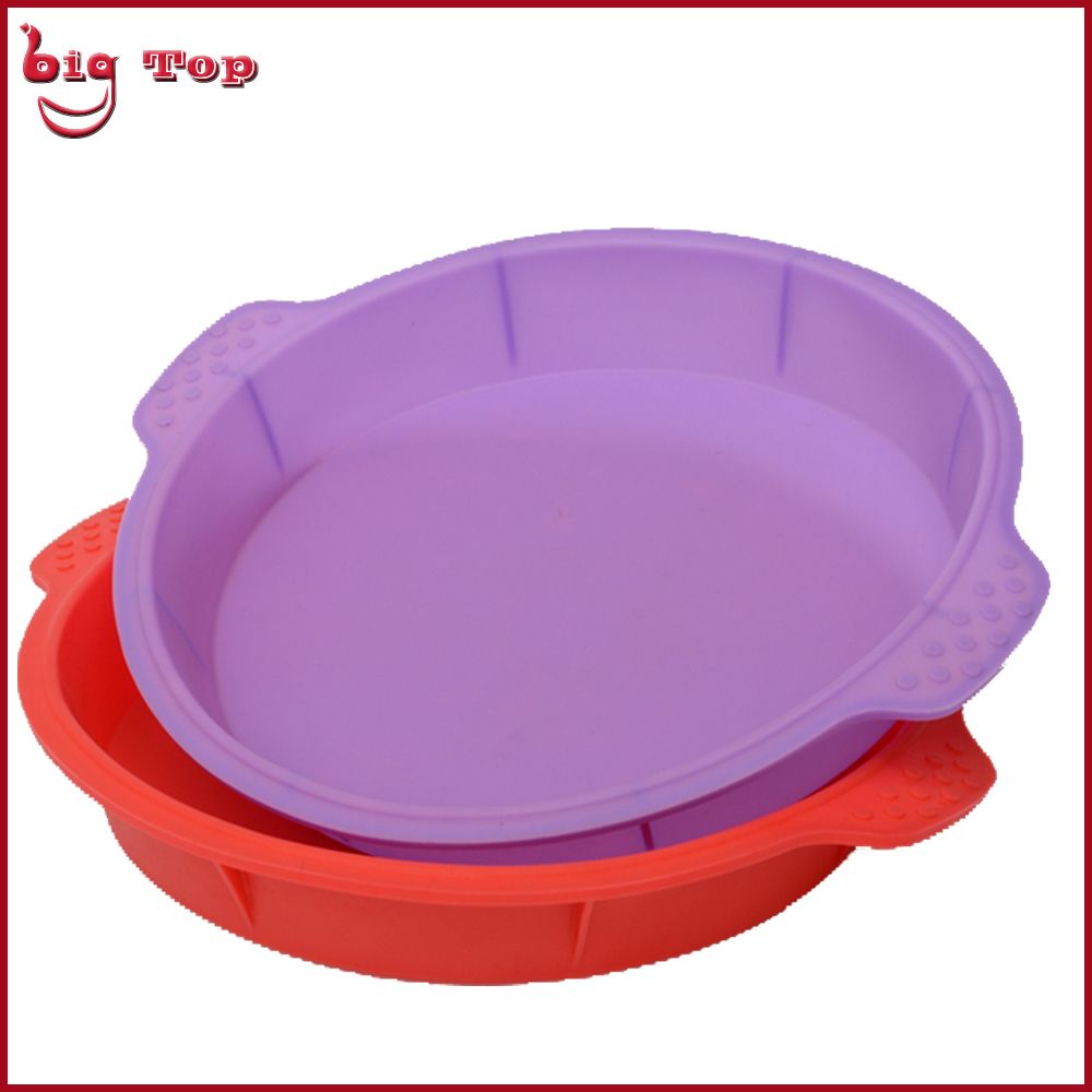 2021 Bt0130 New 12 Inch Round Shape Silicone Cake Mold Big Size Cake Mold Large Round Pan Fancy Bakeware Pizza Pan With Handle From Lindayoyo 16 97 Dhgate Com