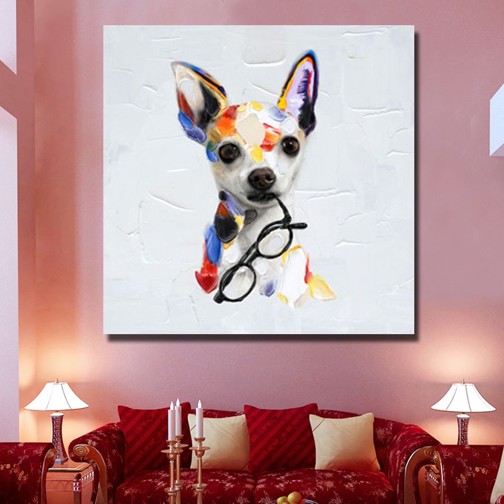 Satin Al 2016 Yeni Tasarim Dekoratif Ev Esyalari Yagliboya Icin El Yapimi Guzel Pet Kopek Duvar Resimleri Yatak Odasi Tl42 32 Tr Dhgate Com