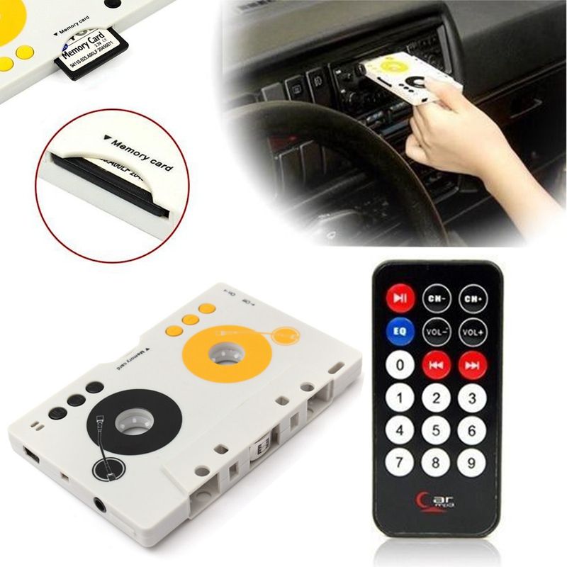Retro Car Telecontrol Tape Audio Cassette SD MMC Memory Card MP3 Player