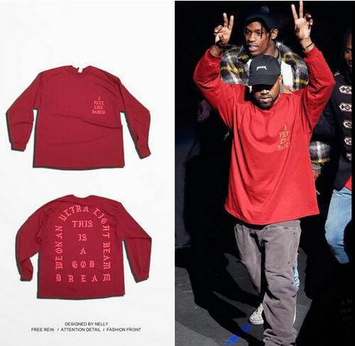 i feel like pablo red long sleeve