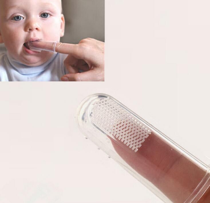 10 BABY FINGER SILICONE TOOTHBRUSH TEETHER TEETH INFANT TOODLER GUM MASSAGER
