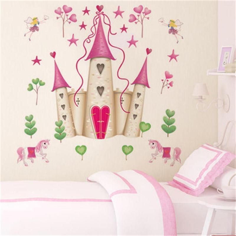 Removable Diy Princess Castle Star Fantasy Girls Bedroom Wall Sticker Decorative Kids Baby Nursery Home Decor Decal Mural Art Baby Room Wall Stickers