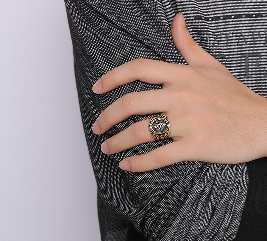 Stainless Steel Freemason Ring Masonic Rings. Freemasons Jewelry For