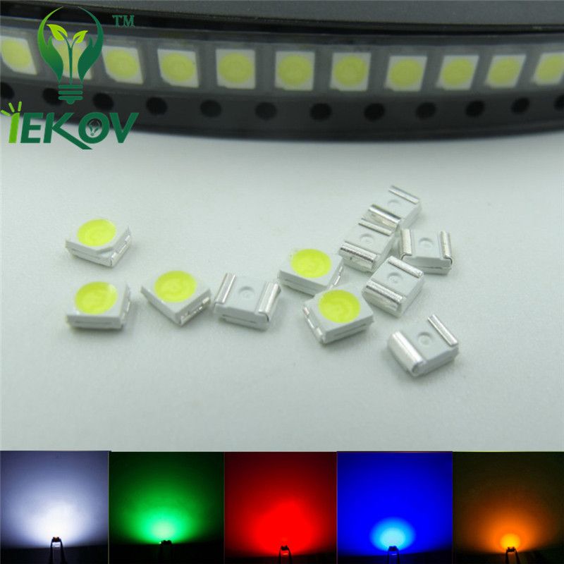 100PCS SMD SMT 3528 White LED Super bright White LED lamp Bulb NEW