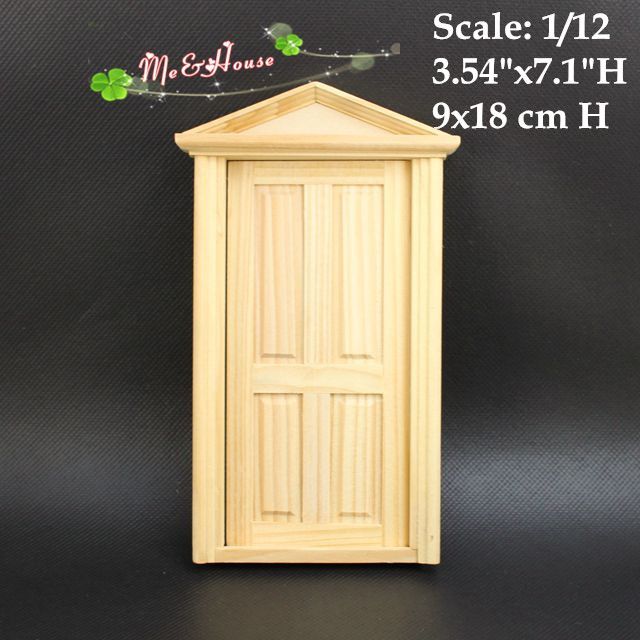 1:12 scale dolls house miniature selection of wooden doors 4 to choose from.