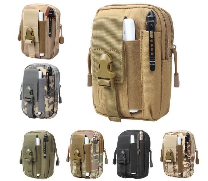Tactical Molle Pouch Belt Military Hiking Camp Phone Pocket Waist Fanny Bags ##