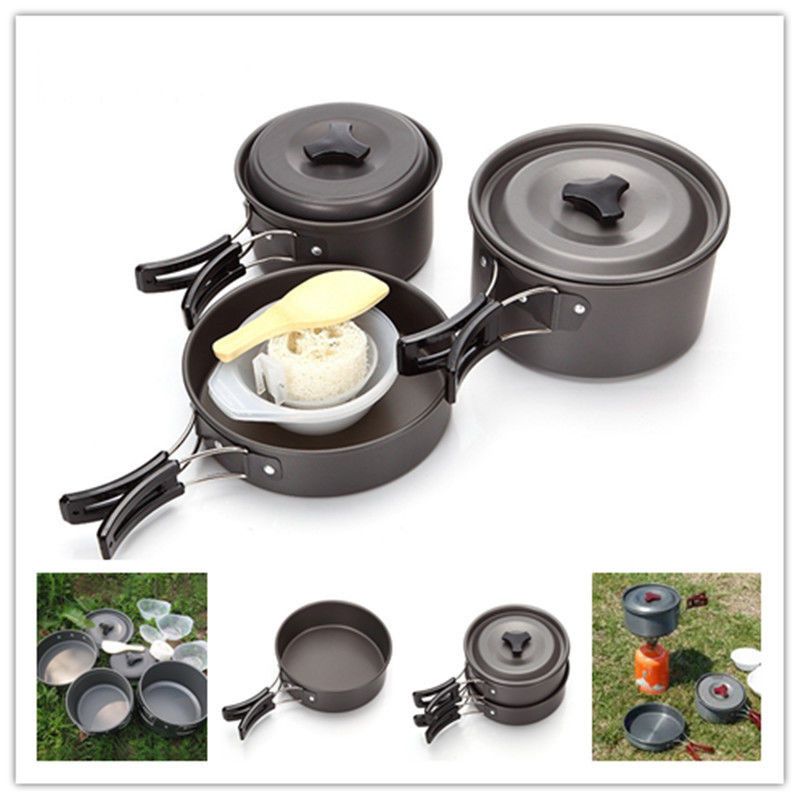Cookware Pot Lid Camping Picnic Cooking Backpacking Set Aluminum alloy