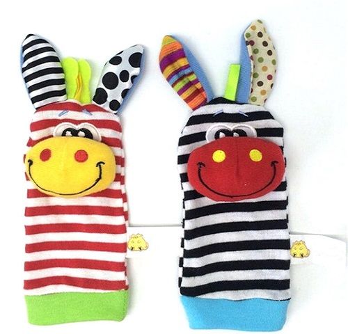 baby sensory wrist and rattle set