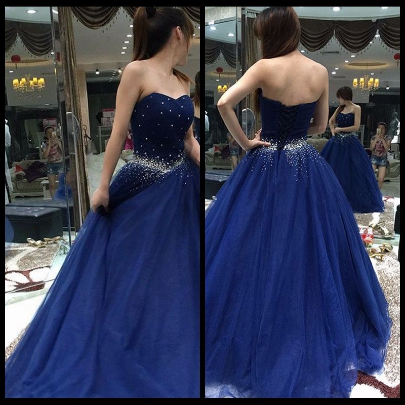 Gorgeous azul marino vestidos de quinceañera 2017 vestido de bola con cuentas lentejuelas tul organza dulce Gorgeous azul marino vestidos de quinceañera 2017 vestido de bola con cuentas lentejuelas tul organza dulce