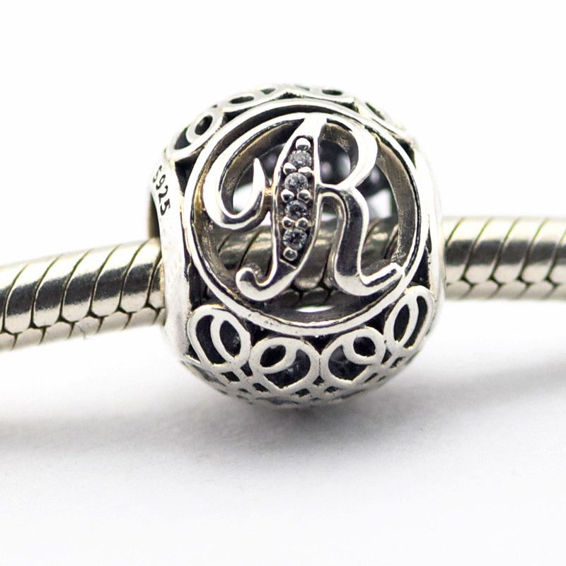 charm pandora lettera r charm pandora lettera r