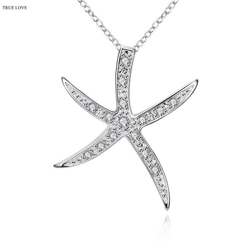 Acheter Hot Starfish Pendentif Collier Zircon 925 En Argent Sterling Mode Bijoux Femme Belle Anniversaire Cadeau Top Qualite Livraison Gratuite De 1 19 Du Zsbs186 Dhgate Com