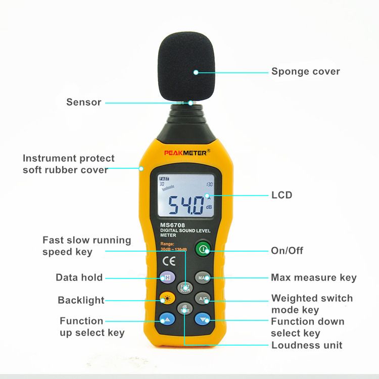 2021 New Type High Precision Digital Sound Level Meter Noise Detector