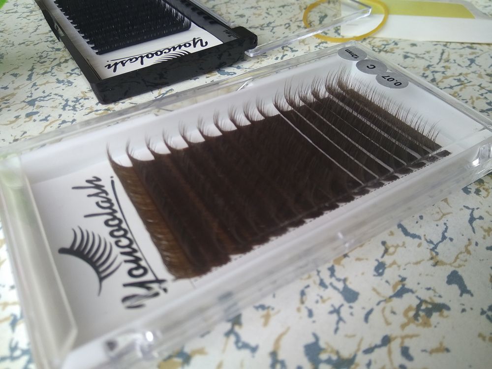 Brown Volume Lash Extension Camellia Pandora Lashes Caramel Color