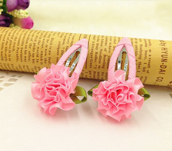 Ribbon Flowers Hair Clips Accessories Whole Baby Ribbon Flowers Hair Clips Accessories