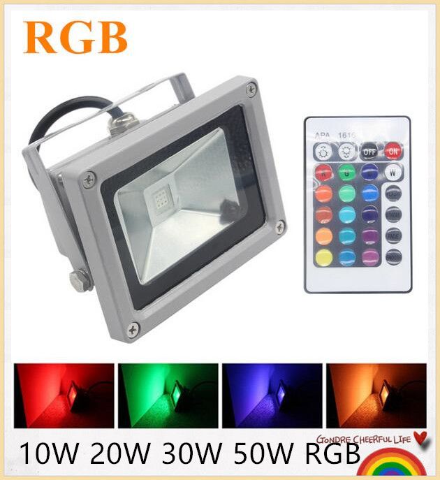 RGB LED Flood Light 10W 20W 30W 50W Foco LED Exterior