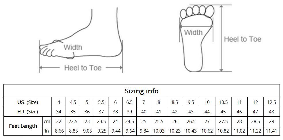 common projects shoe size chart - The 