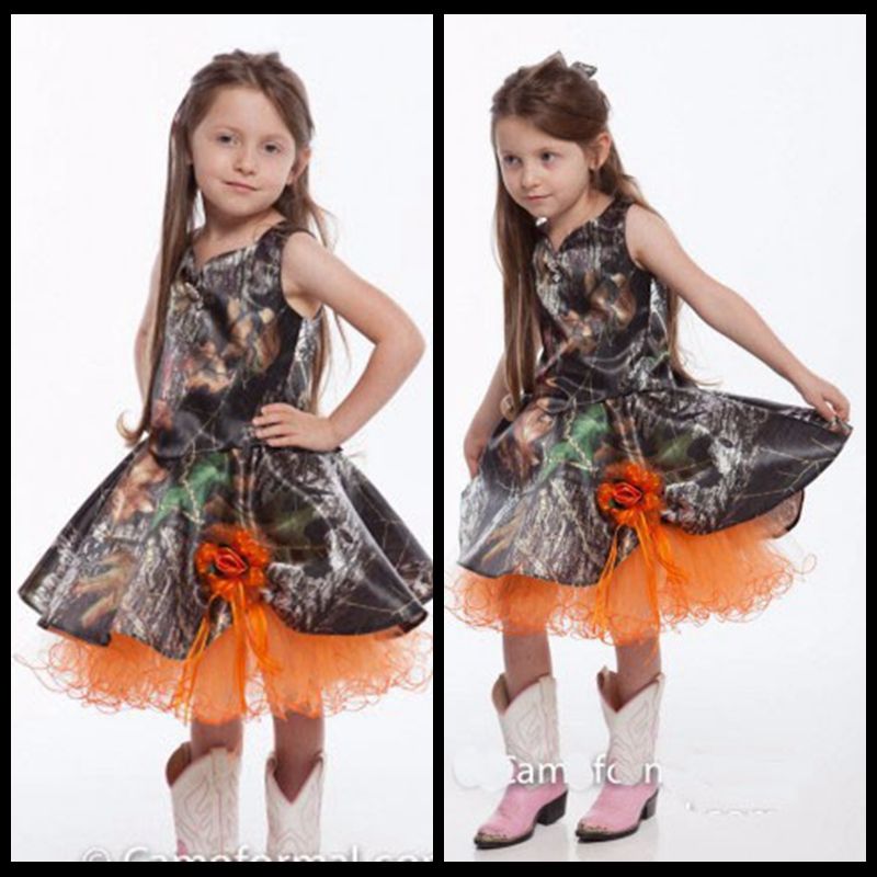orange little girl dresses