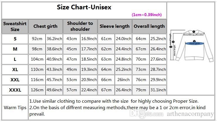 Active Life Size Chart