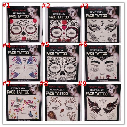Hot Sale Fright Night Temporary Smile Face Tattoo Body Art Chain Transfer Tattoos Temporary Stickers In Stock 9 Styles From Viola, $0.18